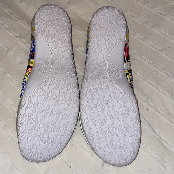 Ed Hardy | NWOT yellow slip on laceless koi shoes | size 6 - Picture 3 of 5